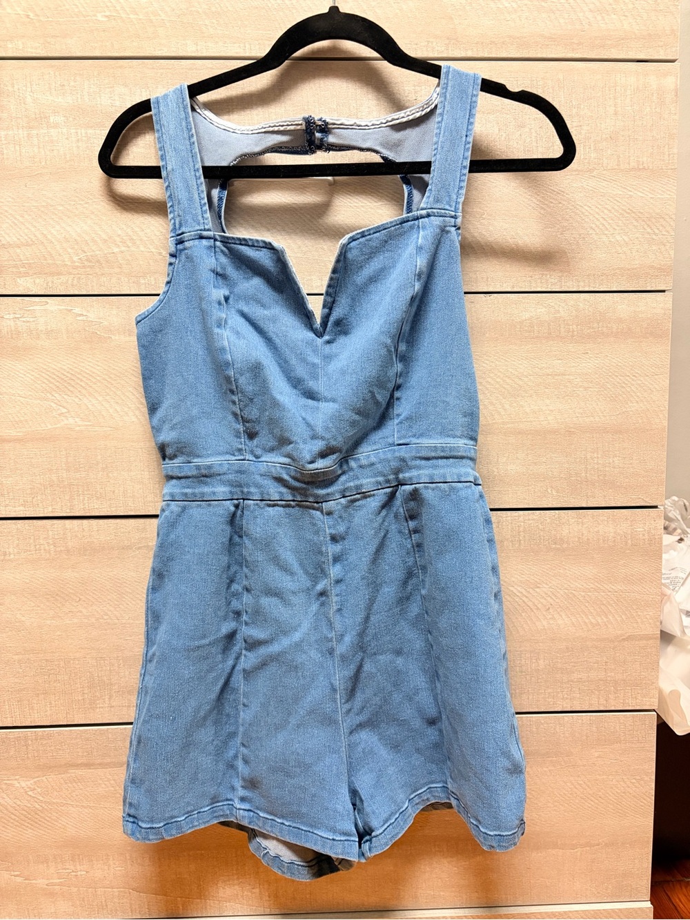 Light Blue Denim Romper